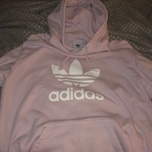 Pink Adidas Trefoil hoodie